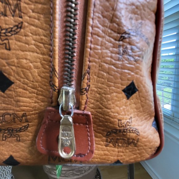 MCM Dark Tan Boston Bag - Picture 8 of 16